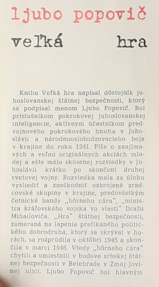 Veľká hra / Edícia Memoáre