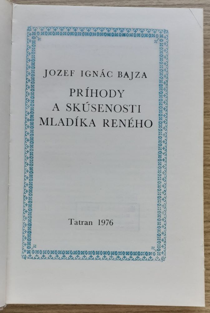 Príhody a skúsenosti mladíka Reného - Zlatý fond
