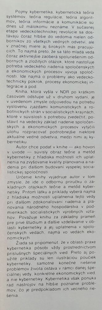 Kybernetika pre ekonómov / Edícia Ekonomickej literatúry