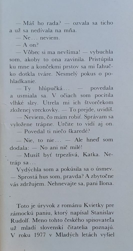 Kvietky pre zámockú paniu / Edícia Čajka