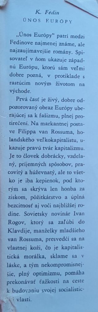 Únos Európy / Pochiščenije Jevropy / Edícia Sovietska tvorba
