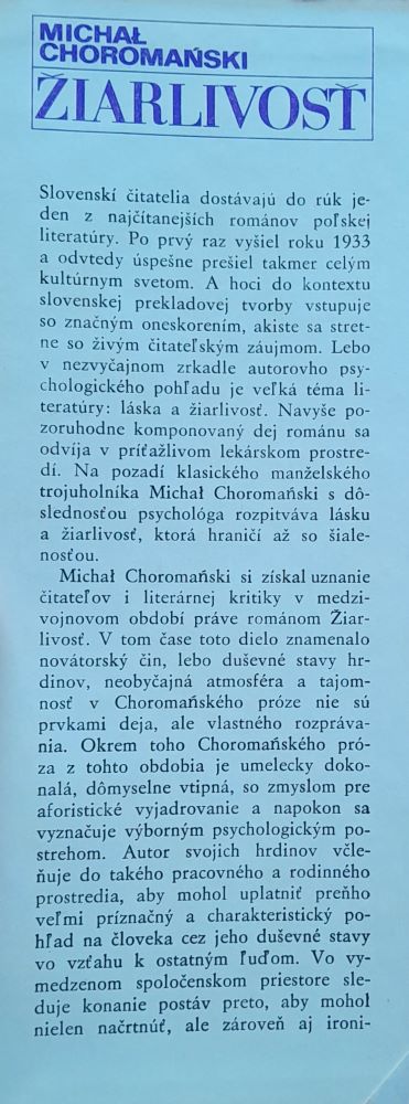 Žiarlivosť / Zazdrošč i medycyna