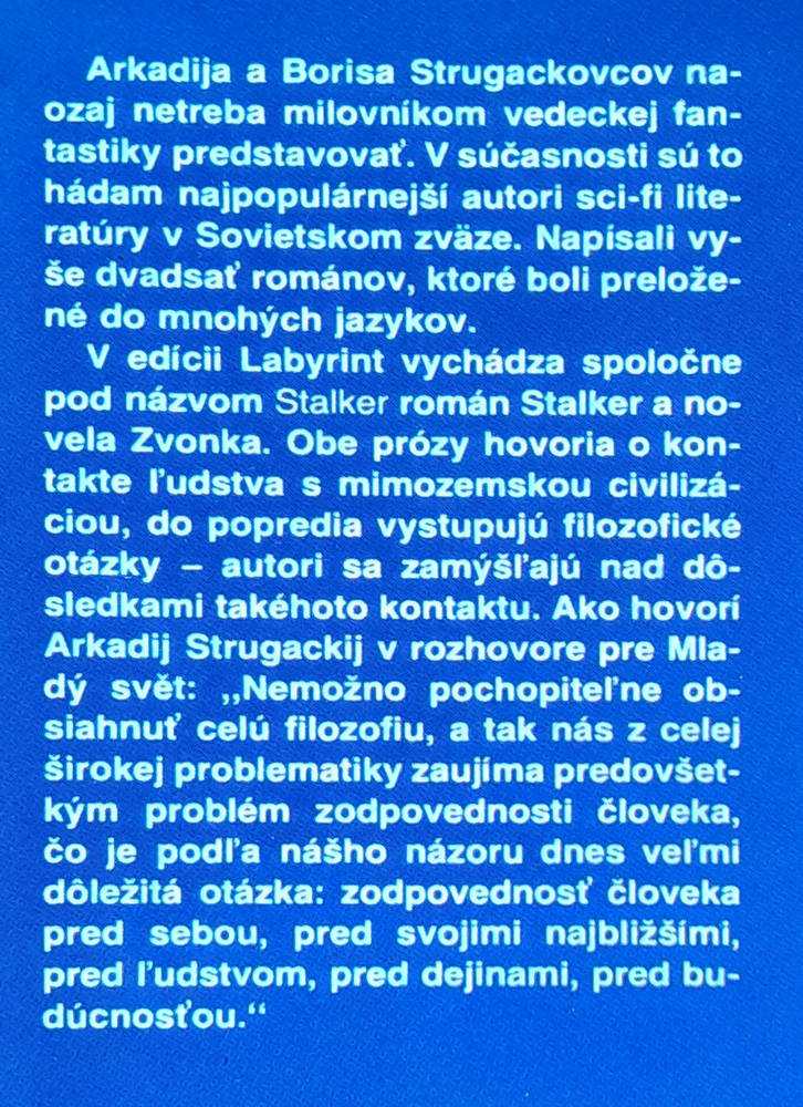 Stalker / Zvonka / Izvne / Piknik na obočine / Edícia Labyrint
