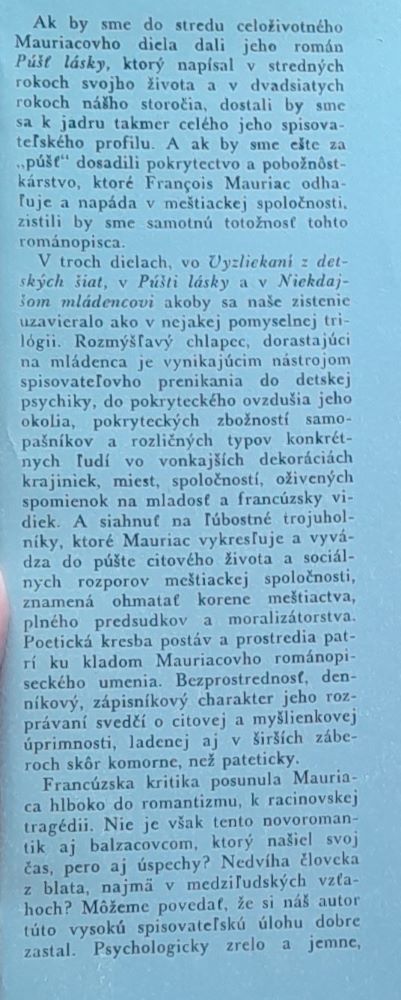Vyzliekanie z detských šiat / Púšť lásky / Niekdajší mládenec / Knižnica Nobelových cien
