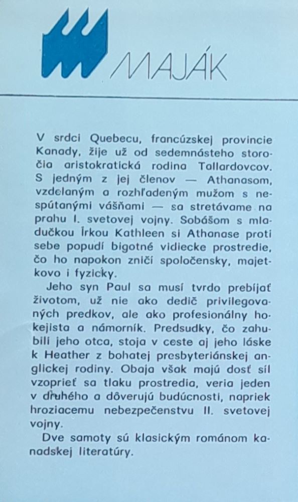 Dve samoty / edícia Maják