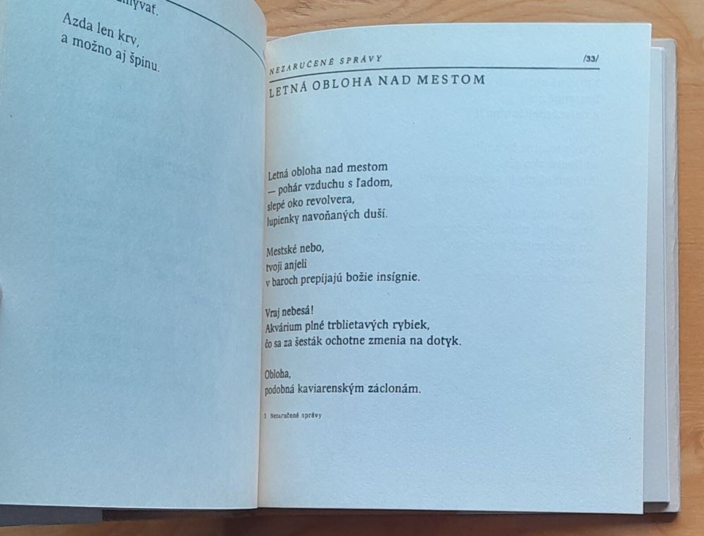 Nezaručené správy / Edícia Mladá tvorba