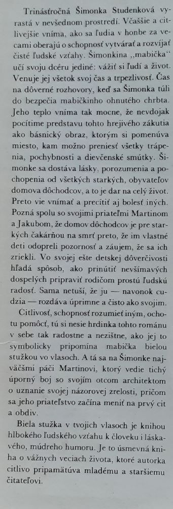 Biela stužka v tvojich vlasoch / Klub mladých čitateľov