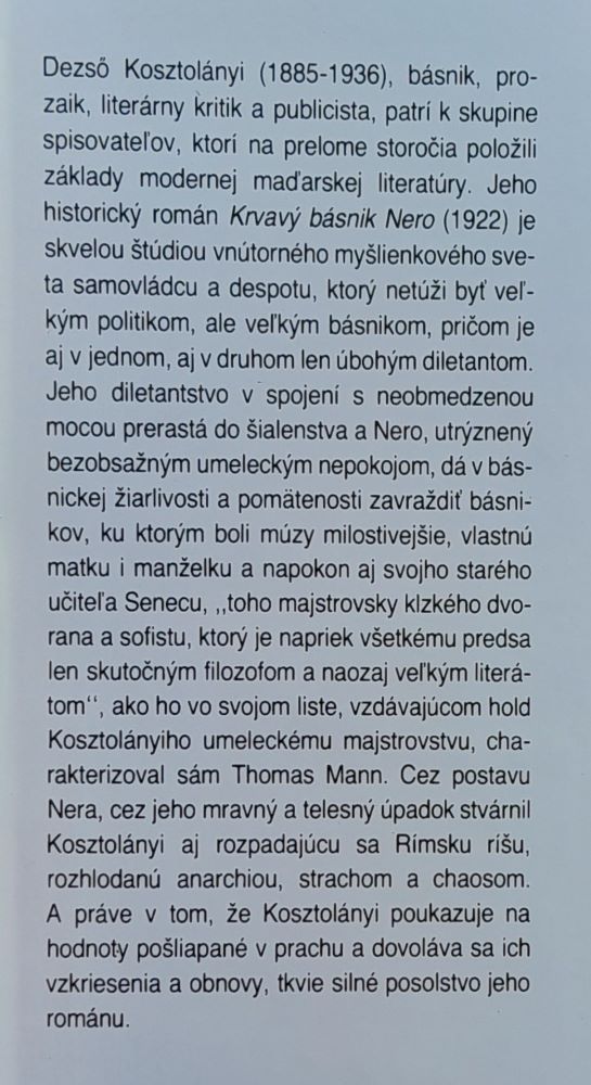 Krvavý básník Nero / SPKK