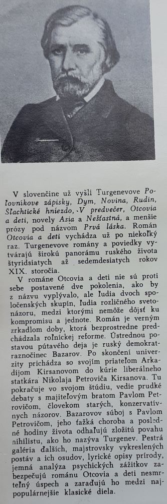 Otcovia a deti / Turgenev