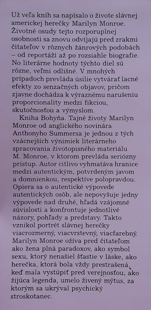 Bohyňa / Tajné životy Marilyn Monroe