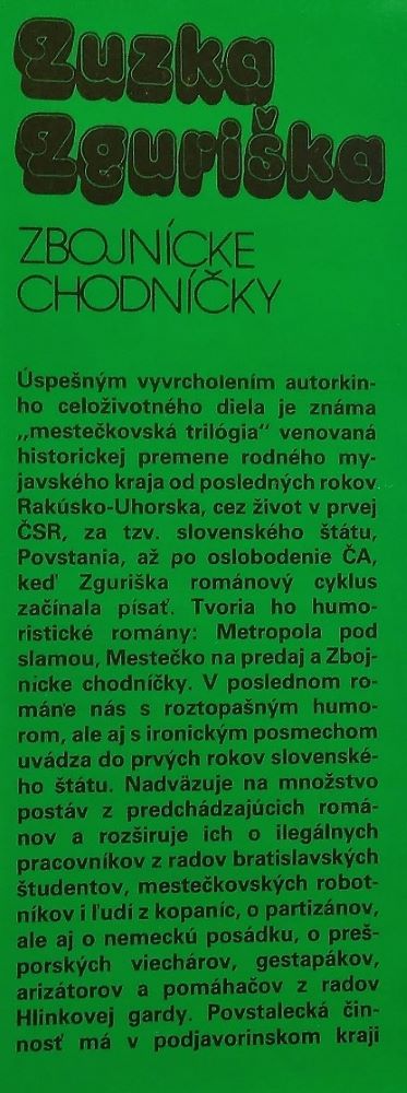 Zbojnícke chodníčky / 3. diel mestečkovskej trilógie / Vybrané spisy zväzok 5.