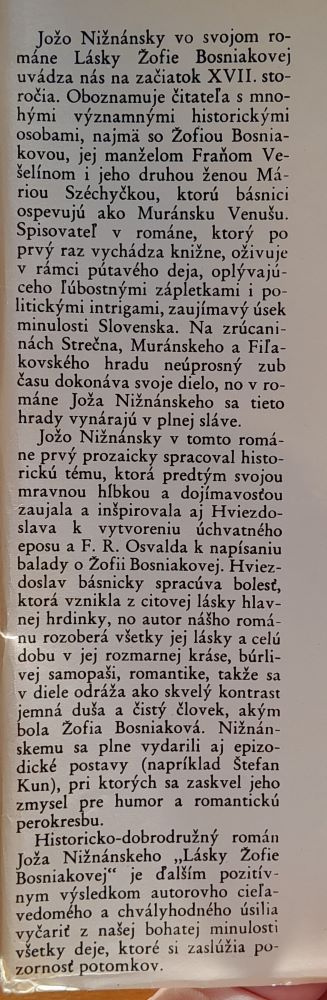 Lásky Žofie Bosniakovej