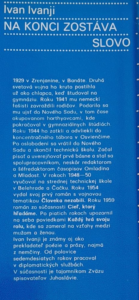 Na konci zostáva slovo / Edícia Zenit
