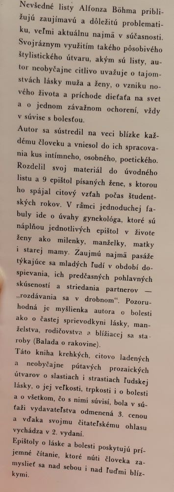 Epištoly o láske a bolesti