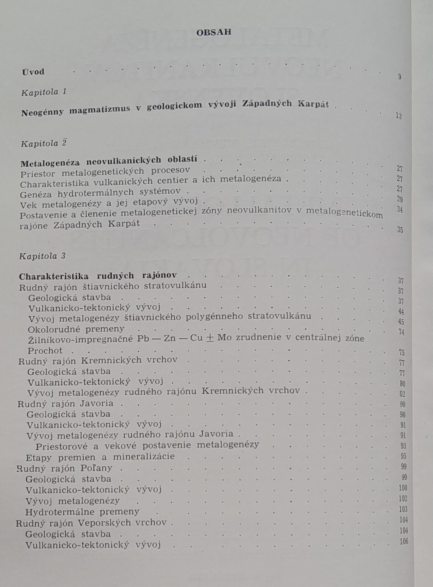 Metalogenéza neovulkanitov Slovenska / Mineralia slovaca / Monografia / Náklad 1000 výtlačkov
