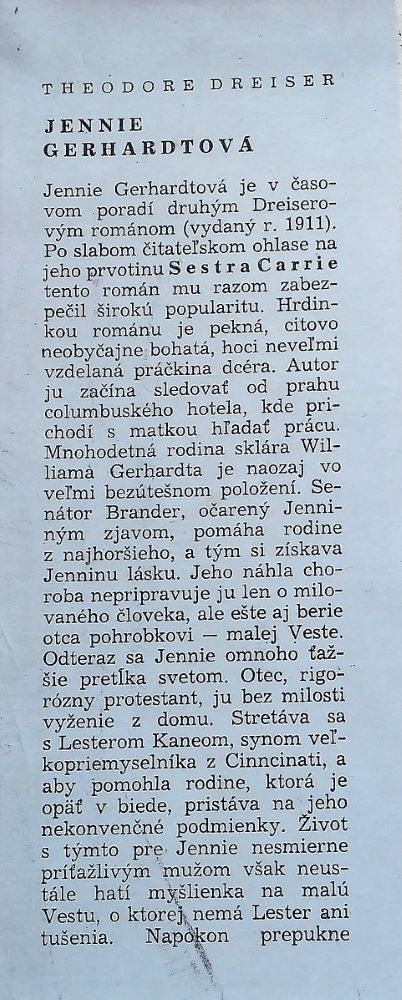 Jennie Gerhardtová / Theodore Dreiser