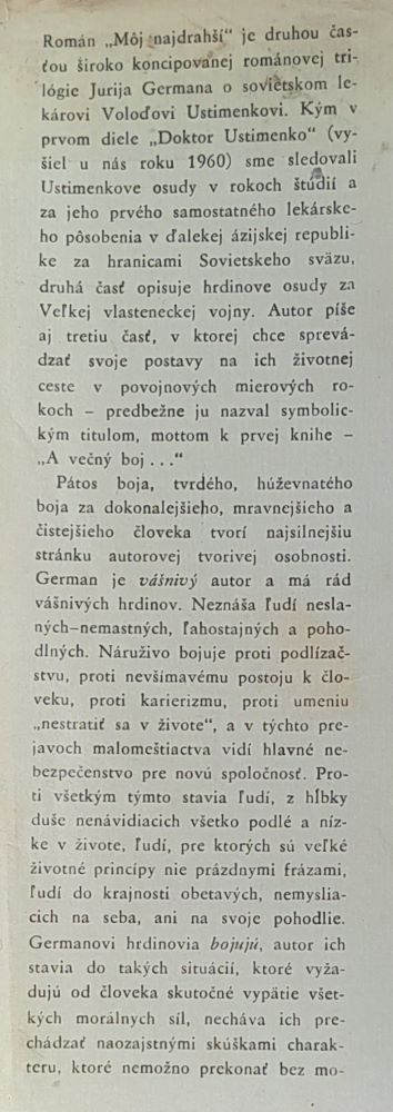 Môj najdrahší / Dorogoj moj čelovek / Hviezdoslavova knižnica