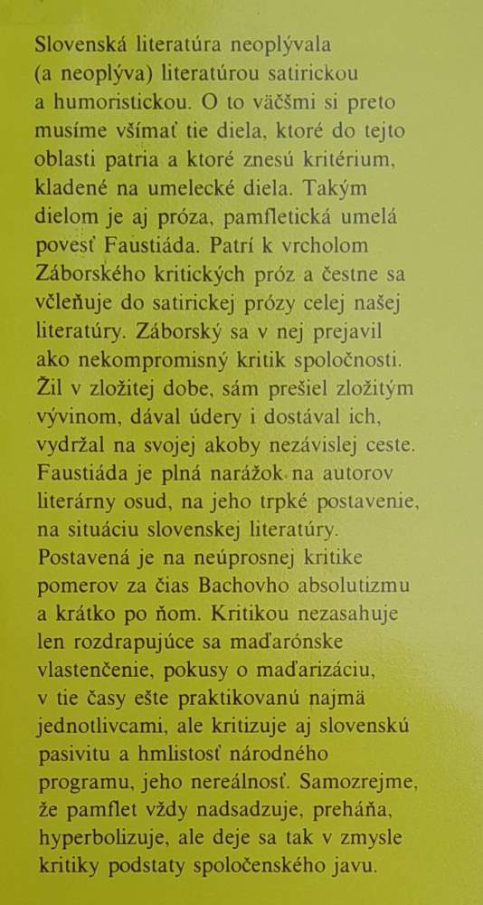 Faustiáda / Fantastická hrdinská báseň / Hviezdoslavova knižnica