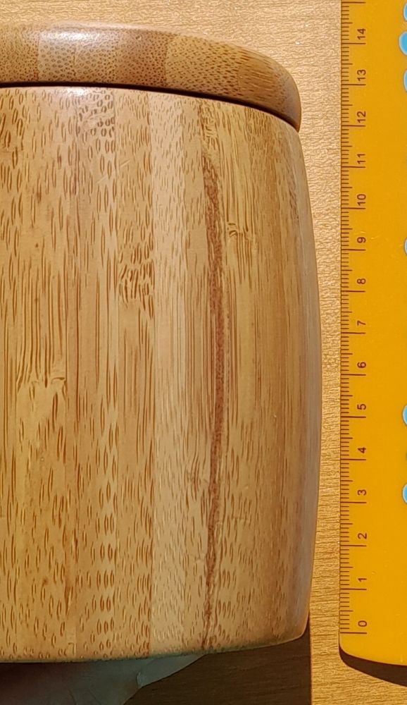 Čajová bambusová dóza s otočným vekom