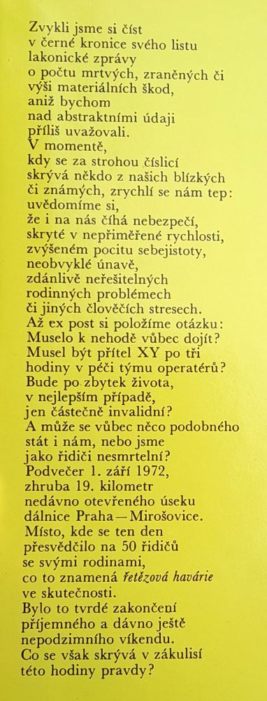 Havárie na sklonku dne