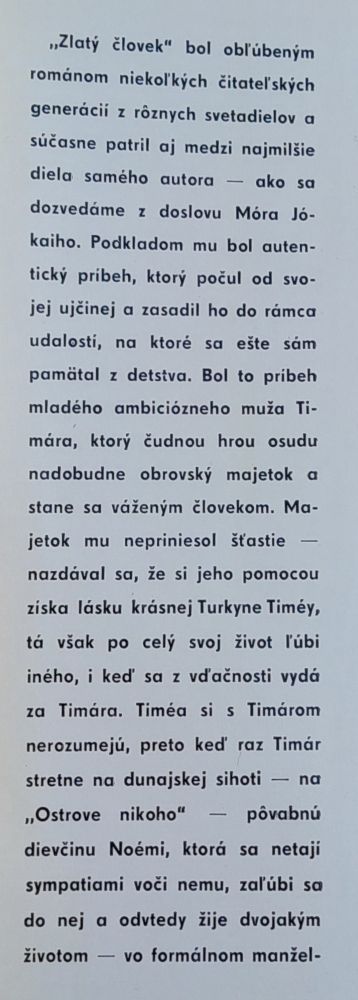 Zlatý človek - Mór Jókai