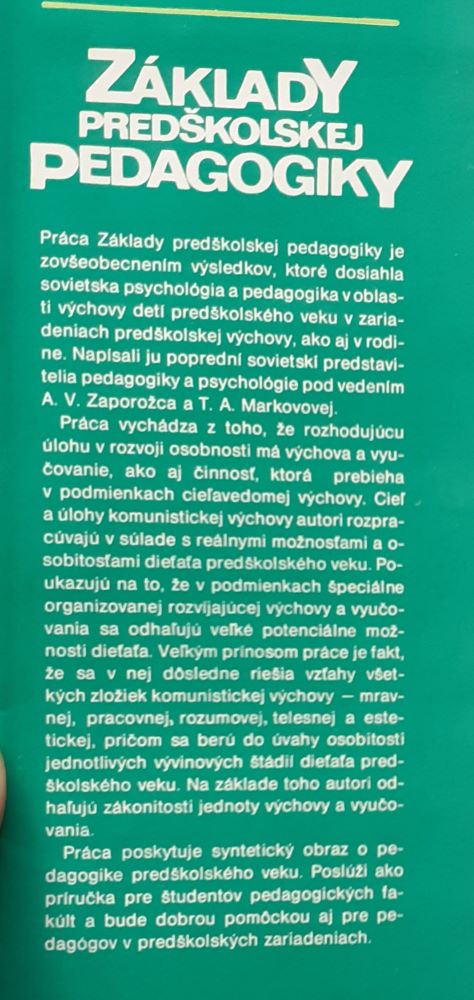 Základy predškolskej pedagogiky