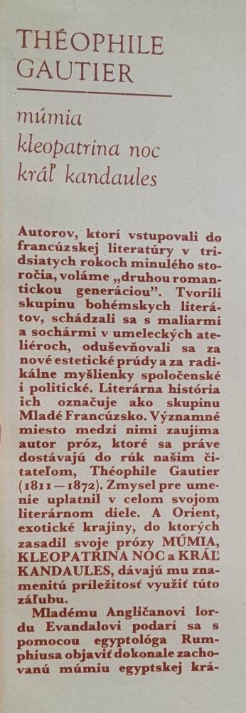 Múmia / Kleopatrina noc / Kráľ Kandaules
