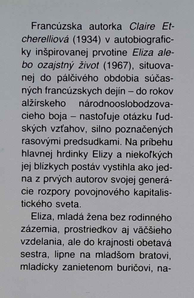 Eliza alebo ozajstný život
