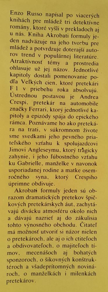 Akrobati formuly jeden / Edícia Máj