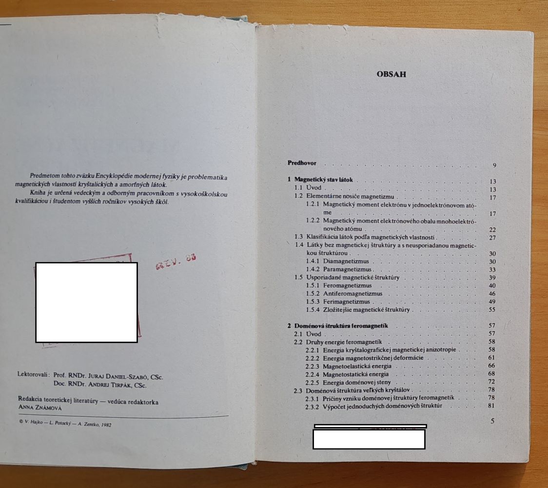 Magnetizačné procesy / Edícia Matematicko-fyzikálnej literatúry