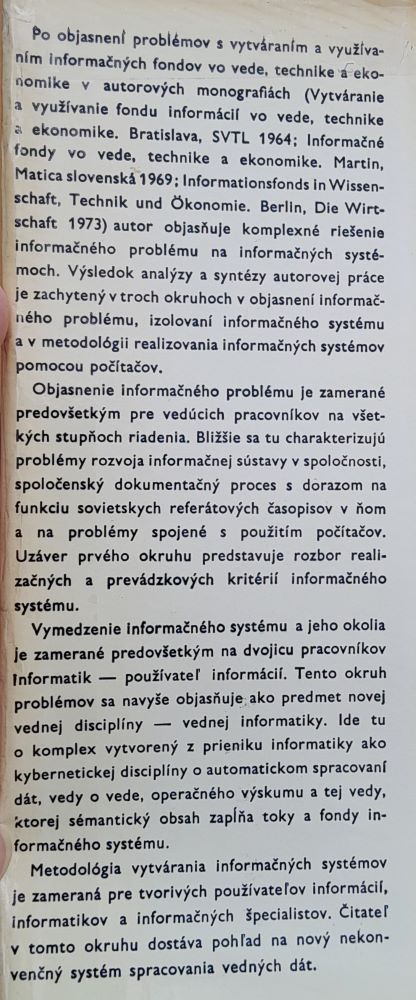Informačné systémy vo vede, technike a ekonomike / Edícia Ekonomickej literatúry