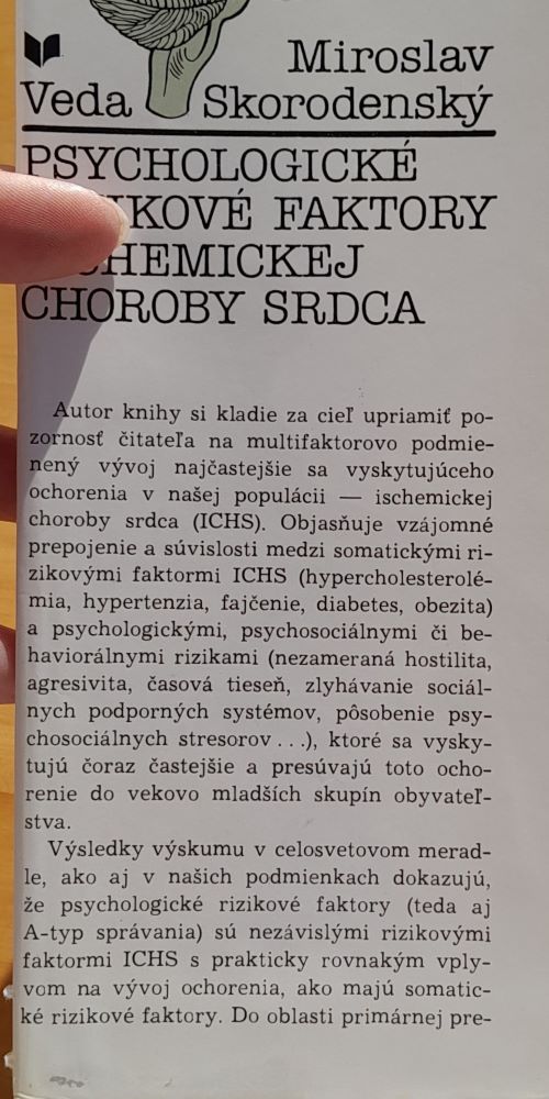 Psychologické rizikové faktory ischemickej choroby srdca