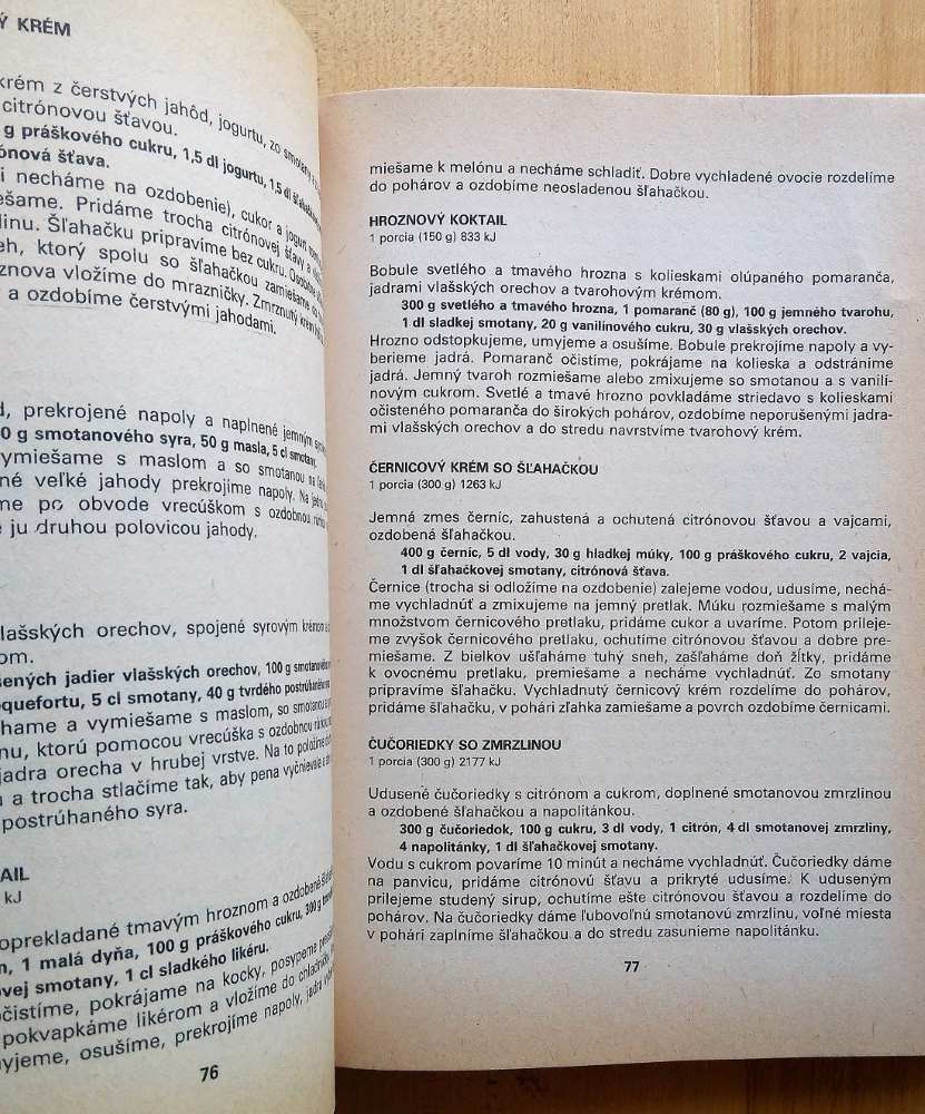 Studená kuchyňa / kuchárska kniha