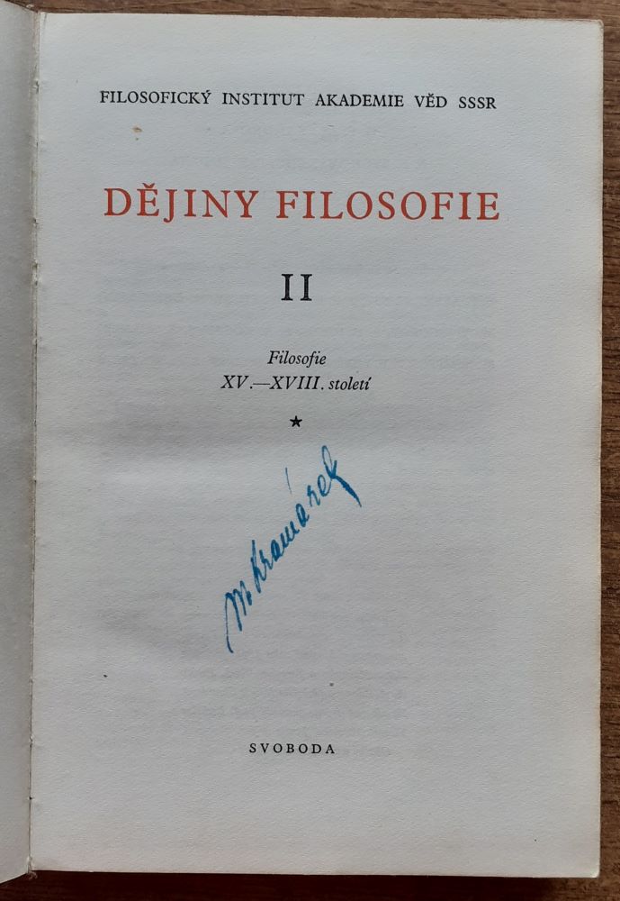 Dějiny filosofie I. a II.