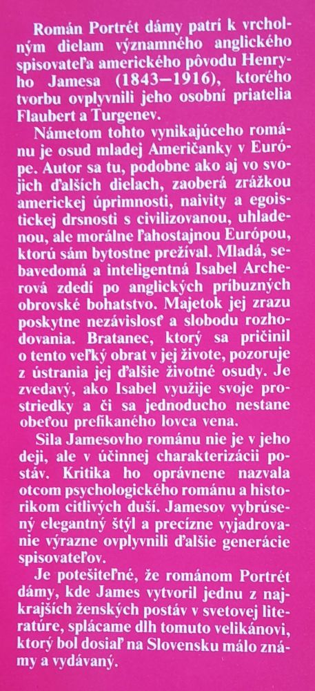 Portrét dámy - Henry James