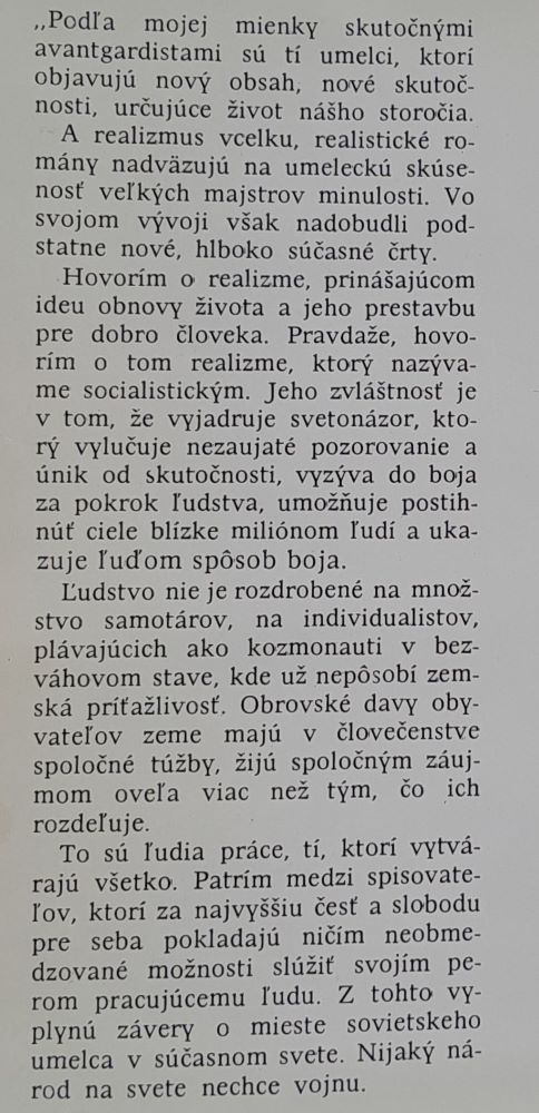 Osud človeka / Čítanie študujúcej mládeže