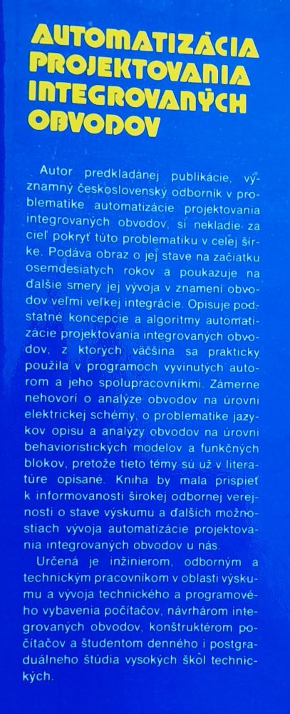 Automatizácia projektovania integrovaných obvodov