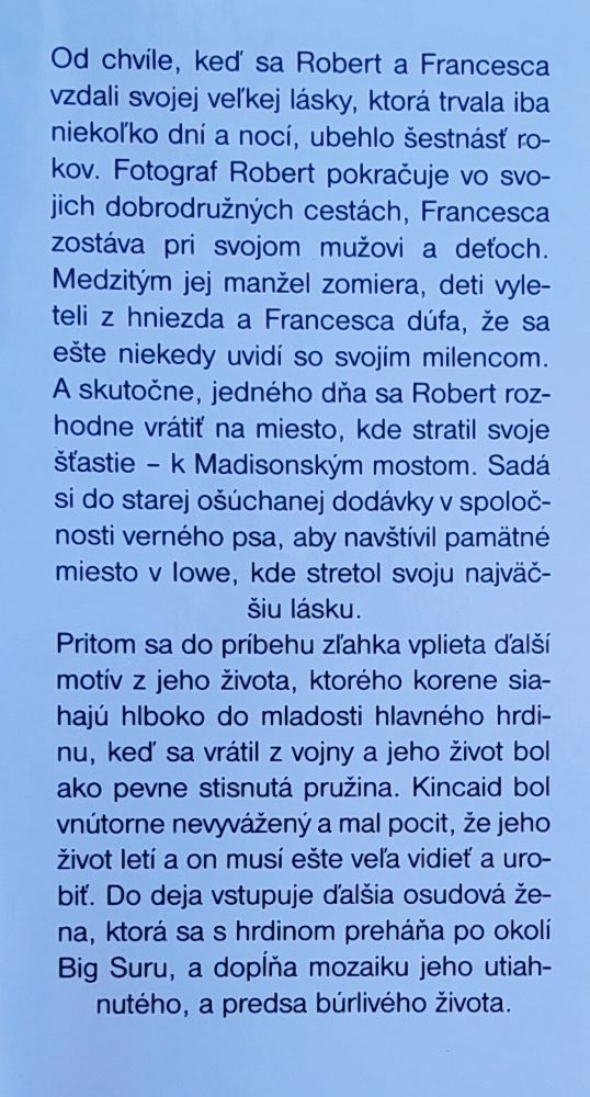 Tisíc poľných ciest / Epilóg k Madisonským mostom