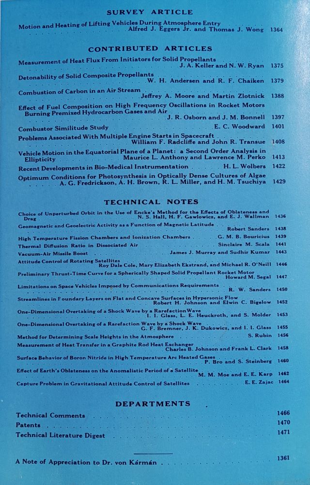 ARS Journal a Publication of the American Rocket Society