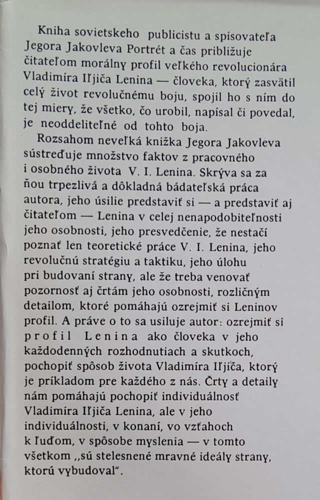 Portrét a čas / Edícia Zväzácka knižnica