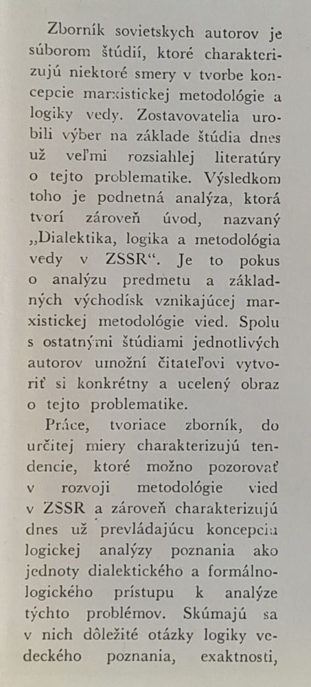 K otázkam metodológie vied