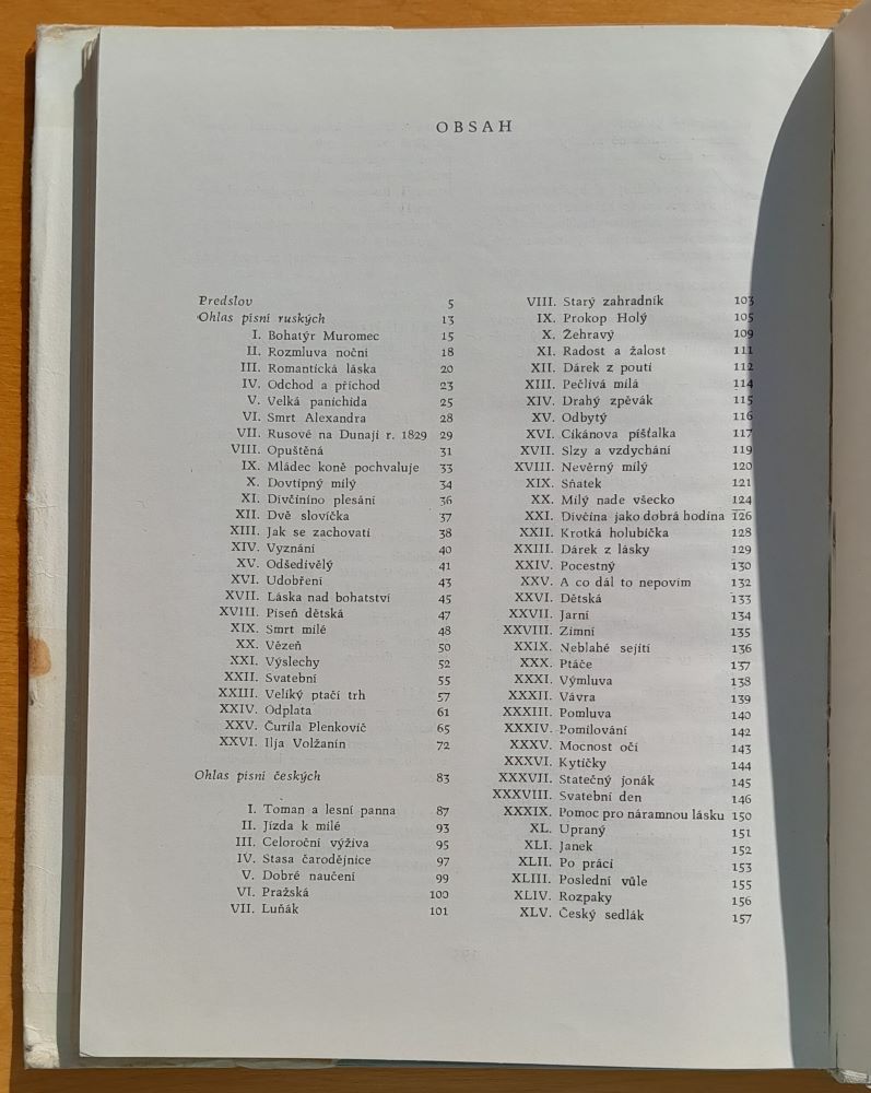 Ohlas písní ruských / Ohlas písní českých