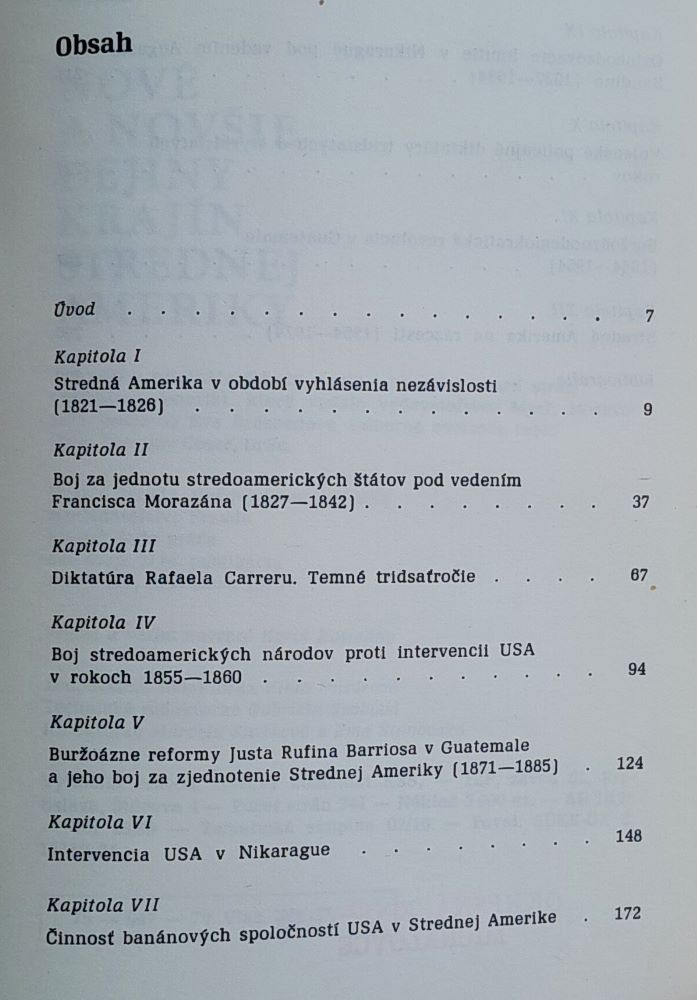 Nové a novšie dejiny krajín strednej Ameriky