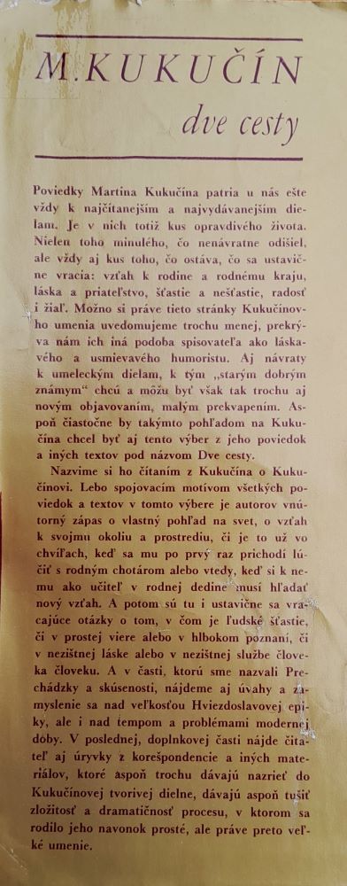 Dve cesty / Hviezdoslavova knižnica