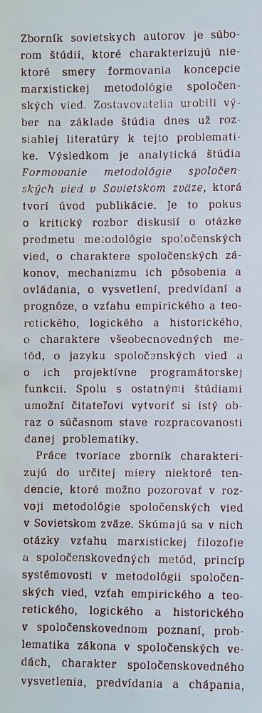 K otázkam metodológie spoločenských vied