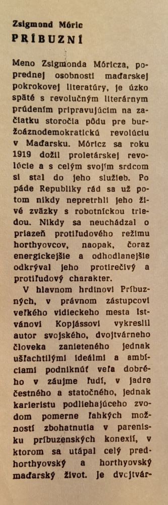 Príbuzní / Zsigmond Móricz