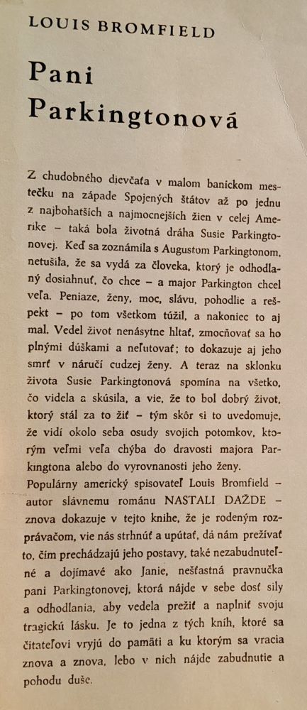 Pani Parkingtonová / Louis Bromfield
