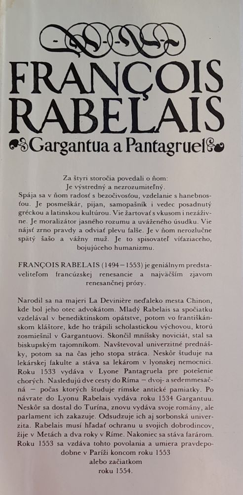 Gargantua a Pantagruel / Kniha prvá, druhá a tretia
