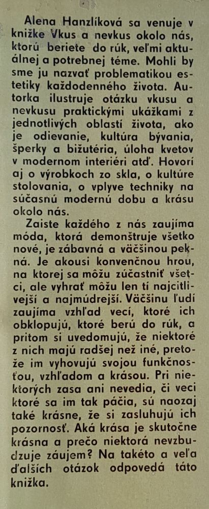Vkus a nevkus okolo nás / edícia Križovatky