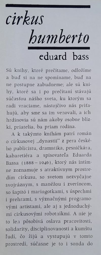 Cirkus Humberto / Hviezdoslavova knižnica